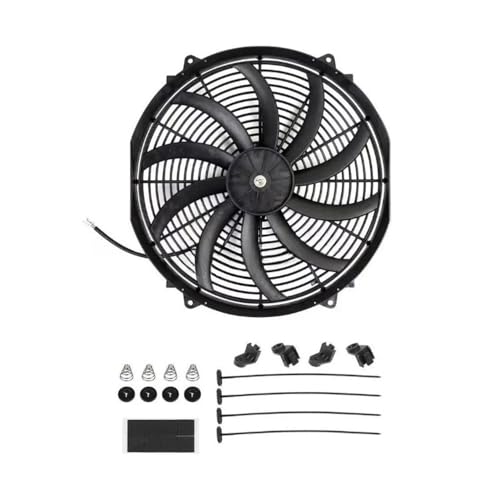 laiyonggr 7 9 10 12 14 Zoll 12 V 80 W 2100 U/min Elektrischer Kühlerlüfterflügel mit Montagesatz for Auto-AC-Kühlsystem(10 inch) von laiyonggr