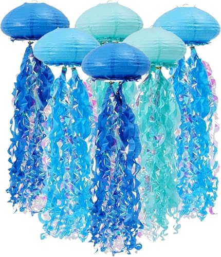 Papierlaterne Laterne Quallen Deko,6 Stück Mitgebsel Meerjungfrau Party Deko,Ozean Thema Party Lieferungen für Kinder Thema Party Taufe Geburtstag Zimmerdeko,Findet Nemo Deko von lakigoes