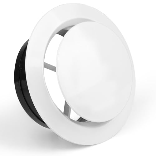 LALAGO 1 Stück Tellerventil Rund 150 mm, Runde Lüftungsgitter Weiß ABS, Erstellbares Belüftungsgitter, Abluftgitter, Luftgitter, Entlüftungsabdeckung für Abluftventilator Belüftung LALAGO 1 Stück Tellerventil Rund 150 mm, Runde Lüftungsgitter Weiß ABS, Erstellbares Belüftungsgitter, Abluftgitter, Luftgitter, Entlüftungsabdeckung für Abluftventilator Belüftung von lalago