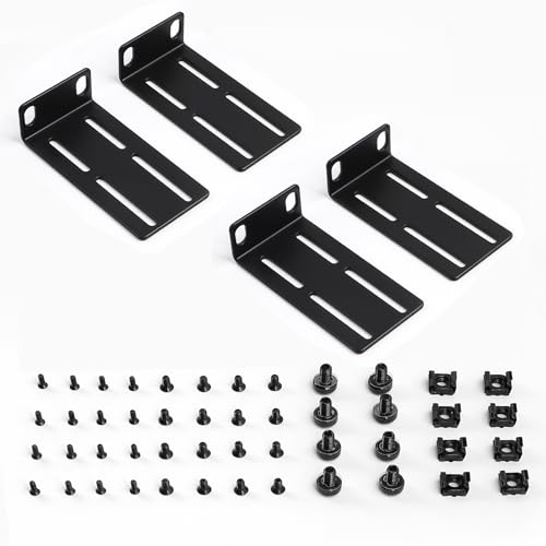 LALAGO Rack Mount Kit 19 Inch Verstellbare Switch Rack Ohren, 19 Zoll Rack Ears Adjustable Universal, Rackmontage-Kit for ProCurve HP Aruba OfficeConnect HPE and Other Switches LALAGO Rack Mount Kit 19 Inch Verstellbare Switch Rack Ohren, 19 Zoll Rack Ears Adjustable Universal, Rackmontage-Kit for ProCurve HP Aruba OfficeConnect HPE and Other Switches von lalago
