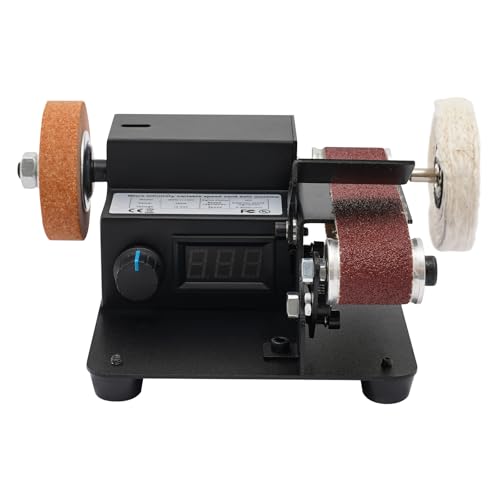 350W Mini Bandschleifer mit 10 Schleifbändern Elektrischer Bandschleifer DIY Poliermaschine 7 Gang Stufenlos Einstellbarer Geschwindigkeit Bandschleifmaschine (Typ F) von lalaleny