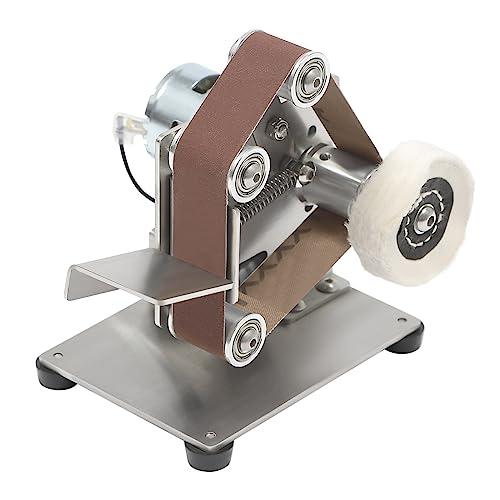 Mini Bandschleifer mit 10 Schleifbändern 150 W Elektrischer Bandschleifer DIY Poliermaschine 7 Gang Einstellbar Bandschleifmaschine Bench Belt Grinder Max.10000 RPM Mini Bandschleifer mit 10 Schleifbändern 150 W Elektrischer Bandschleifer DIY Poliermaschine 7 Gang Einstellbar Bandschleifmaschine Bench Belt Grinder Max.10000 RPM von lalaleny