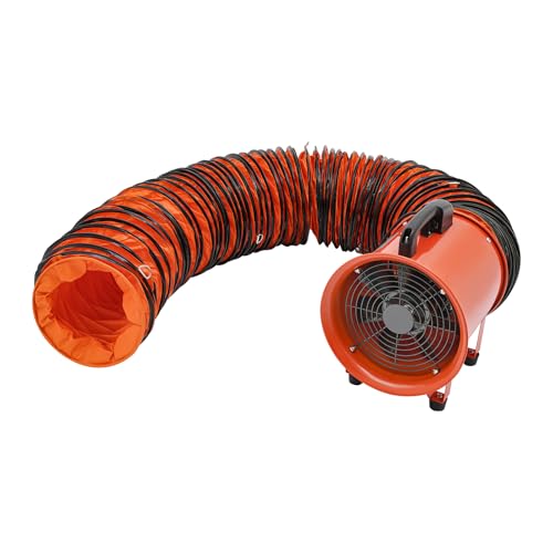 lalaleny Abluftventilator Bauventilator Industrieventilator Axialgebläse Ventilator Baugebläse 3900m³/h mit 10M Schlauch Baulüfter Gebläse Axialgebläse Baugebläse von lalaleny