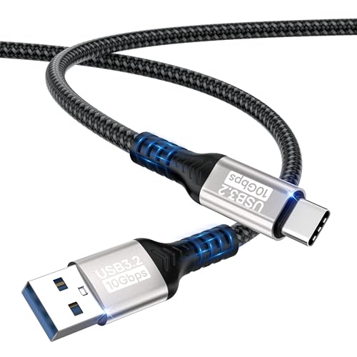 USB A auf USB C Kabel 0.5M,10Gbit/s Datenübertragung 60W 3A Schnellladekabel für iPhone 16/15/Pro Max Samsung Galaxy S24 S23 S22 S21,A55 A54 A35 A16/iPad Pro/externe SSD/USB auf Typ C Gerät von lalasis