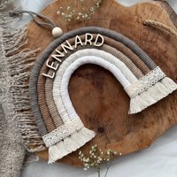Makramee Regenbogen Mit Namen Boho von lalovelymakramee