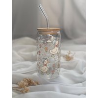 Trinkglas Mit Deckel Und Strohhalm -Gans - | Glas Bambusdeckel Becherglas Lalovelymakramee Trinkglas Mit Deckel Und Strohhalm -Gans - | Glas Bambusdeckel Becherglas Lalovelymakramee von lalovelymakramee
