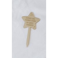 Sternförmiger Grabstecker Aus Acryl in Gold Oder Silber Mit Dem Berührenden Spruch "Leuchte Hell, Kleiner Stern, Du Wirst Vermisst Sternförmiger Grabstecker Aus Acryl in Gold Oder Silber Mit Dem Berührenden Spruch "Leuchte Hell, Kleiner Stern, Du Wirst Vermisst von lalunechildd