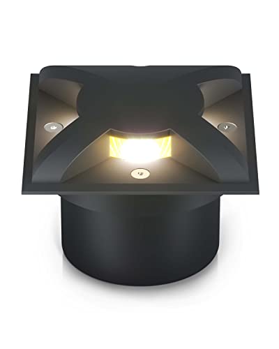 lambado® Bodenstrahler außen - Befahrbar & Wasserfest mit IP67 Schutzklasse - Bodeneinbaustrahler aussen mit indirektem & blendfreiem Lichtaustritt von lambado