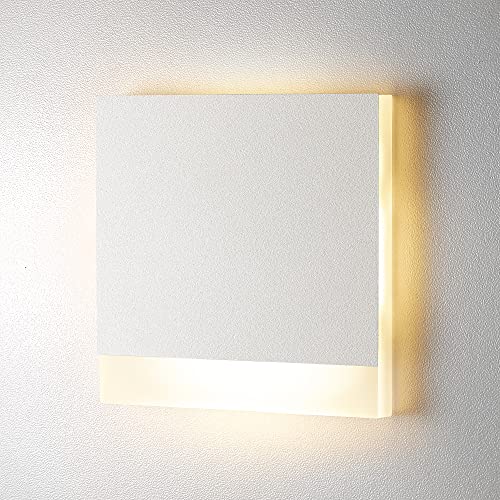 lambado® Premium LED Wandeinbauleuchte für Schalterdose - Treppenbeleuchtung 230V STRIPE in weiss für Innen - 1.5W ColorSwitch für Ambiente & Sicherheit im Dunkeln von lambado