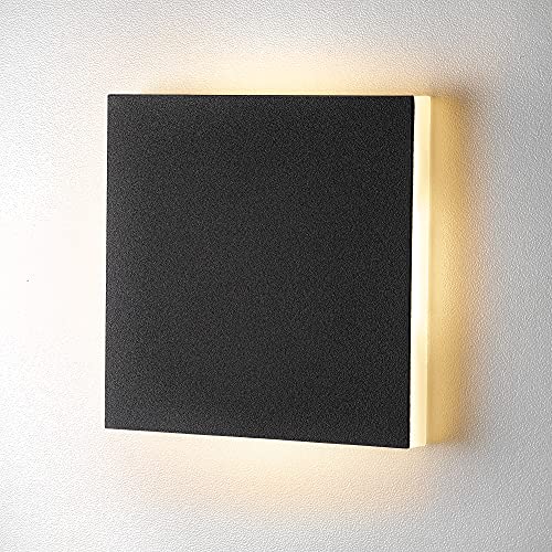 lambado® Premium LED Wandeinbauleuchte für Schalterdose - Treppenbeleuchtung 230V in schwarz für Innen - 1.5W ColorSwitch für Ambiente & Sicherheit im Dunkeln von lambado