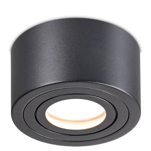 lambado LED Aufbaustrahler IP44 Deckenstrahler inkl. 230V 5W Spot dimmbar - Wasserschutz für Bad & Außen - runde Aufbauleuchte für Feuchtraum in schwarz lambado LED Aufbaustrahler IP44 Deckenstrahler inkl. 230V 5W Spot dimmbar - Wasserschutz für Bad & Außen - runde Aufbauleuchte für Feuchtraum in schwarz von lambado