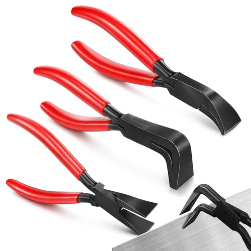 Falzzange Set of 3, Blechbiegezange (180°, angled 45° and 90°), Spengler Werkzeug, Dachdecker Werkzeug, Falzzange Blech for Roofers, Decorators, Workshops and DIY Enthusiasts von lameico