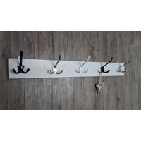 Garderobe "Klassik in Weiss Oder Grau Tricolor" Individuell Weiß-Silber-Schwarz Shabby Style 80 cm Breit von lamemo