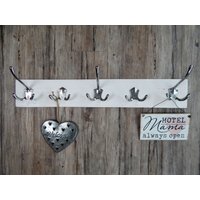 Garderobe Landliebe Weiß-Silber, Schwarz Oder Weiss Shabby Style 60 cm von lamemo