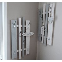 Garderobe "Variabel" Haken Schlicht Und Elegant Grau-Weiß, 91x 41cm, Echte Handarbeit von lamemo