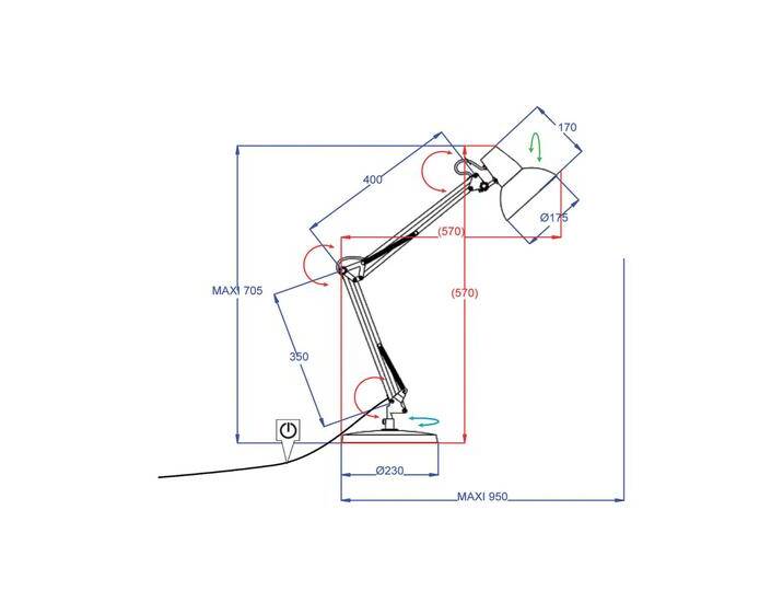 Aluminor Schreibtischlampe Calypsa, weiß / opal, für Arbeitszimmer / Büro, Aluminium, Modern, Tischlampe von lampenwelt.de