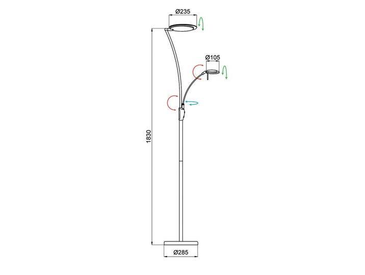 Aluminor LED Stehlampe Kitel 89, dimmbar, weiß / opal, für Wohn- / Esszimmer, Kunststoff, LED Stehlampe von lampenwelt.de