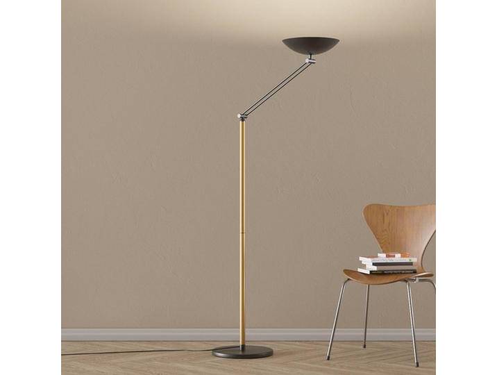 Aluminor LED Deckenfluter Lib V, dimmbar, Holz dunkel, für Wohn- / Esszimmer, Metall, Modern, LED Stehlampe von lampenwelt.de