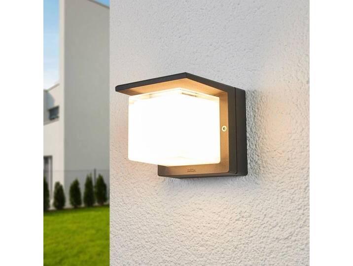 BEGA LED Aussenwandleuchte 33327, alu / grau / zink, Aluminium, Modern, LED Wandleuchte außen von lampenwelt.de