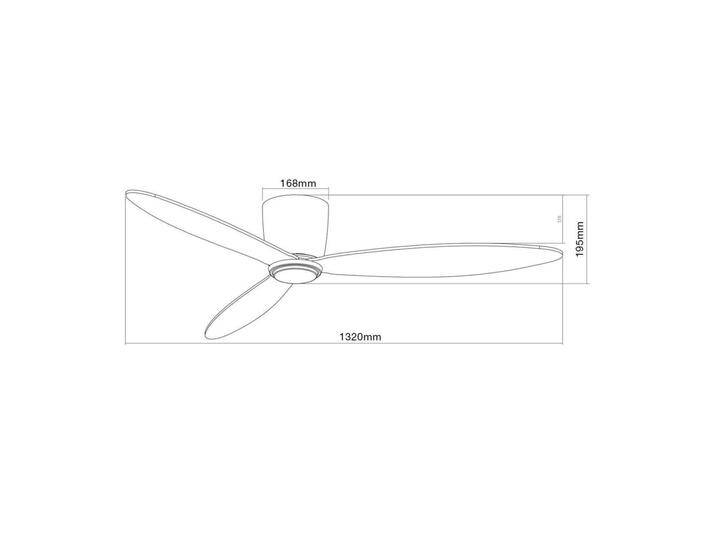 Beacon Lighting Deckenventilator Airfusion Radar schwarz 132 cm leise, schwarz, für Wohn- / Esszimmer, Holz, Modern von lampenwelt.de
