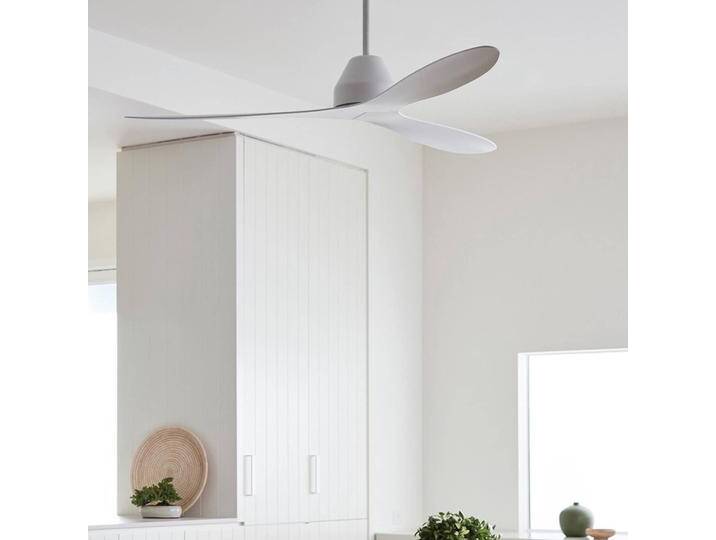 Beacon Lighting Deckenventilator Whitehaven, weiß, DC, leise, 142 cm Whitehaven, weiß / opal, für Wohn- / Esszimmer, Kunststoff, Modern von lampenwelt.de