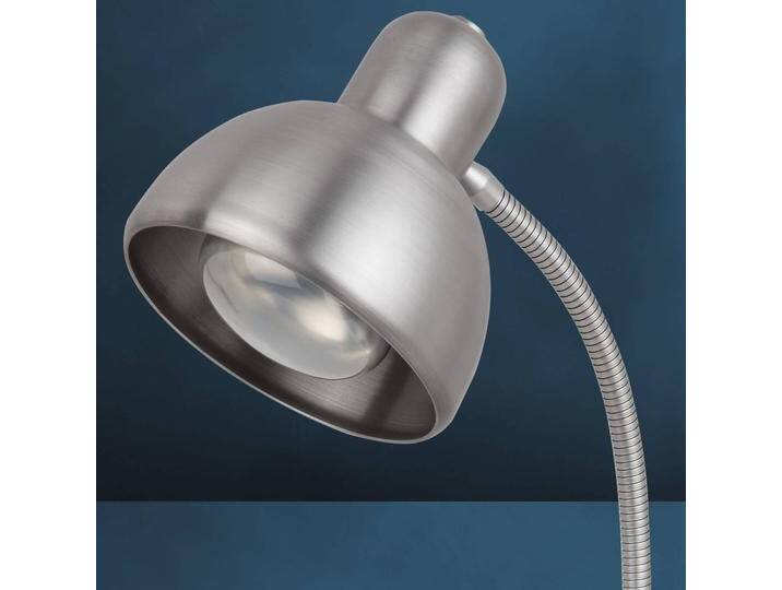 Busch Schreibtischlampe RETRO, alu / grau / zink, für Arbeitszimmer / Büro, Metall, Modern, Tischlampe von lampenwelt.de