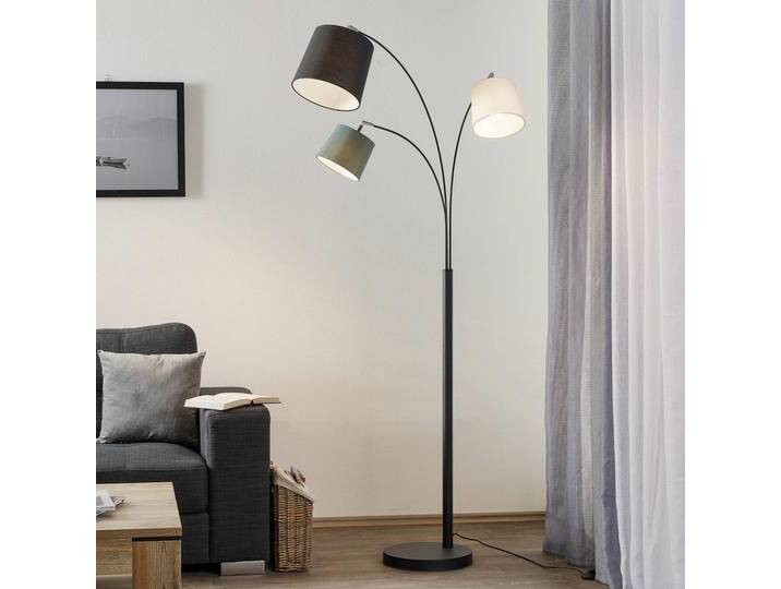 By Rydéns Stehlampe Foggy, schwarz, für Wohn- / Esszimmer, Metall, Modern, Stehlampe von lampenwelt.de