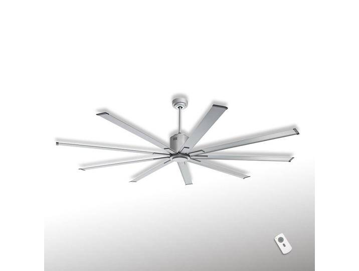 CasaFan Deckenventilator Big Smooth Eco 220 cm titansilber, alu / grau / zink, für Wohn- / Esszimmer, Aluminium, Modern von lampenwelt.de