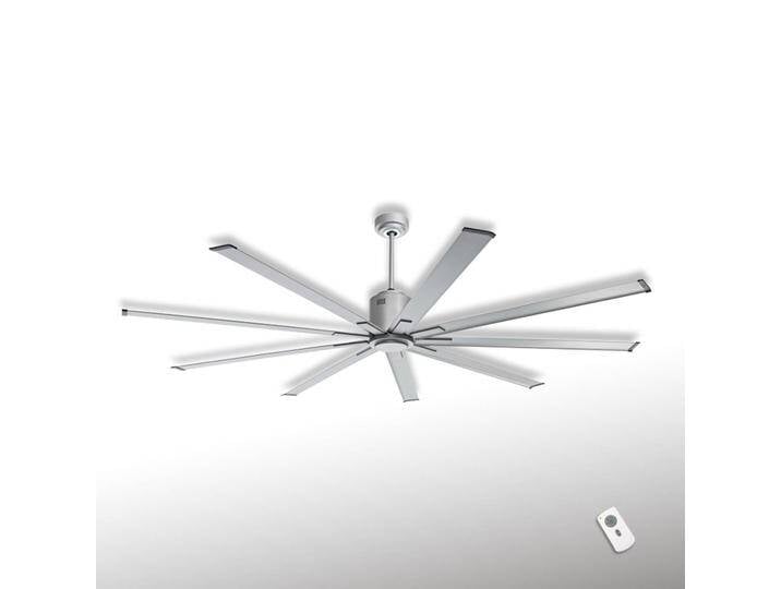 CasaFan Deckenventilator Big Smooth Eco 220 cm titansilber, alu / grau / zink, für Wohn- / Esszimmer, Aluminium, Modern von lampenwelt.de