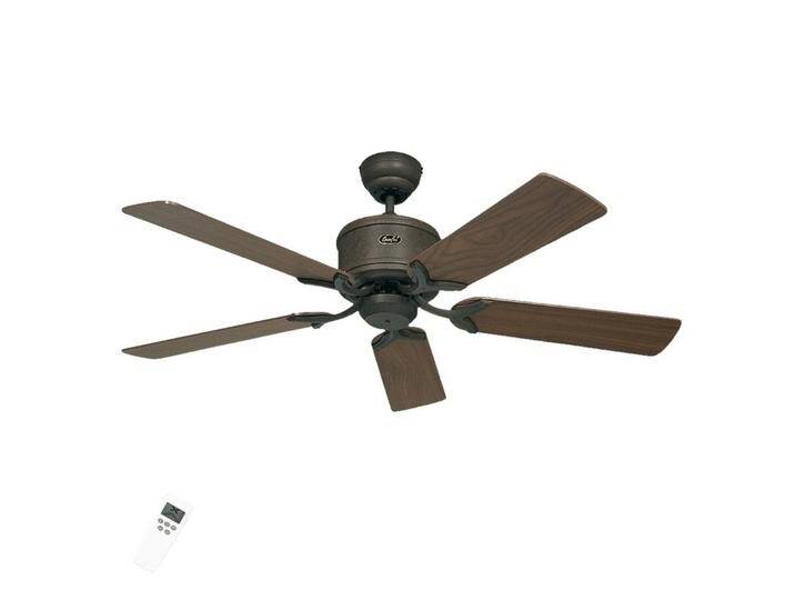 CasaFan Edler Deckenventilator Eco Elements braun-nussbaum ECO, Holz dunkel, für Wohn- / Esszimmer, Holz, Modern von lampenwelt.de