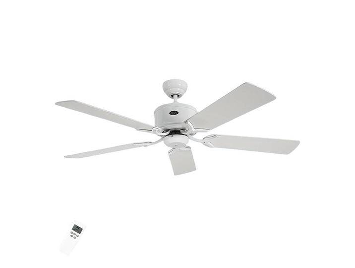CasaFan Schlichter Deckenventilator Eco Elements weiß-grau für Wohn & Esszimmer - Modern - Holz von lampenwelt.de