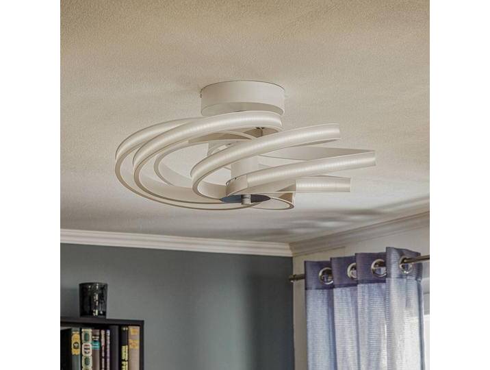LED Deckenlampe Zoya Domiluce, weiß / opal, für Wohn- / Esszimmer, Aluminium, Modern, LED Deckenleuchte von lampenwelt.de