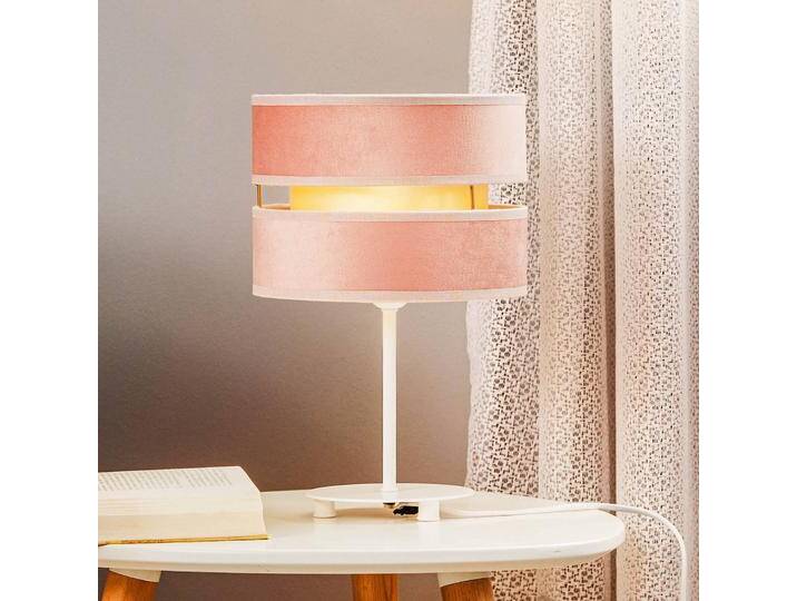 Tischlampe Golden Duo Duolla, für Wohn- / Esszimmer, Textil / Stoff / Seide, Tischlampe von lampenwelt.de