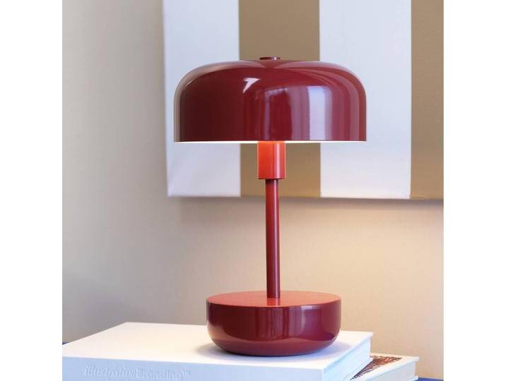 Dyberg Larsen Haipot Tischleuchte IP44 Akku rot Haipot, dimmbar, rot, für Wohn- / Esszimmer, Metall, Modern von lampenwelt.de