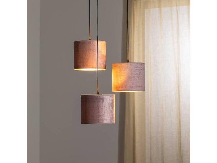 Hängelampe Jari EMIBIG LIGHTING, dimmbar, violett / pink / rose, für Wohn- / Esszimmer, Textil / Stoff / Seide, Pendelleuchte von lampenwelt.de