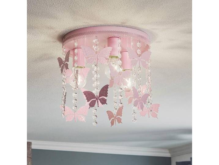 Deckenlampe Angelica Eko-Light, dimmbar, violett / pink / rose, für Kinderzimmer, Metall, Junges Wohnen, Deckenlampe von lampenwelt.de