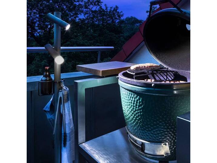 Evotec LED-Terrassenleuchte Paul Basic+, zweiflammig - Schwarz - Modern - Metall von lampenwelt.de