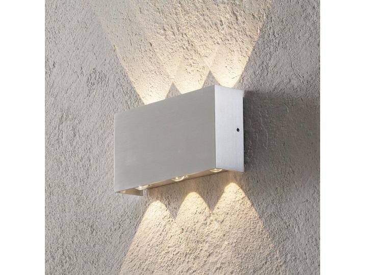 HELL LED Aussenwandleuchte Stream, alu / grau / zink, Metall, Modern, LED Wandleuchte außen von lampenwelt.de