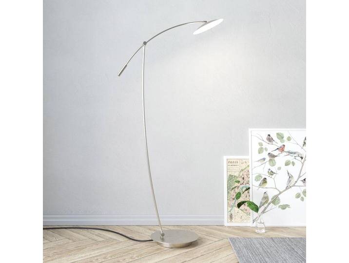 HELL Bogenlampe Ohio, dimmbar, alu / grau / zink, für Wohn- / Esszimmer, Metall, Modern, Stehlampe von lampenwelt.de