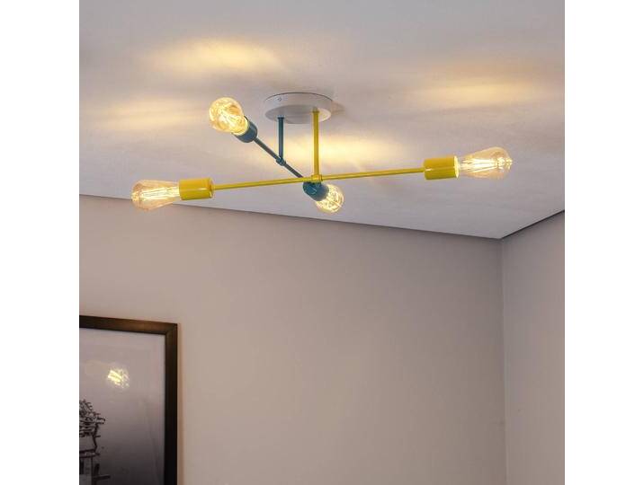 Deckenlampe Cambridge HELAM, dimmbar, gelb / orange, für Wohn- / Esszimmer, Metall, Deckenlampe von lampenwelt.de