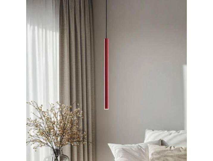 Hängelampe Rulo Argon, rot, für Wohn- / Esszimmer, Metall von lampenwelt.de