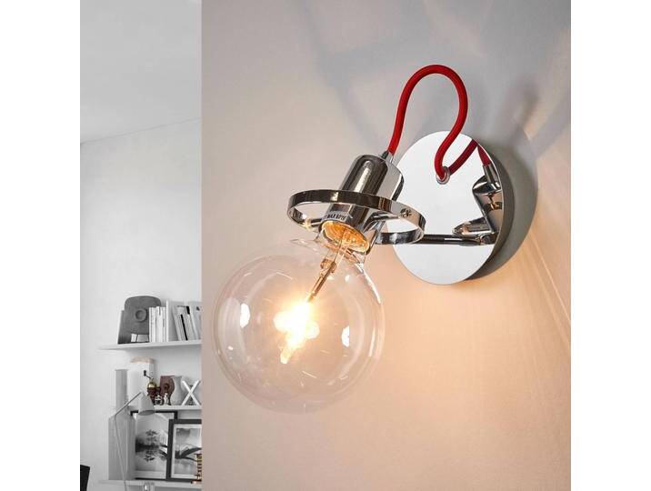 Ideallux Designer-Wandleuchte Radio in Chrom für Wohn & Esszimmer - Modern - Metall von lampenwelt.de