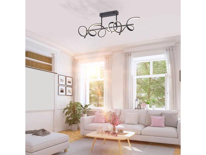 JUST LIGHT. GmbH LED Deckenlampe Curls, dimmbar, schwarz, für Schlafzimmer, Metall, Modern, LED Deckenleuchte JUST LIGHT. GmbH LED Deckenlampe Curls, dimmbar, schwarz, für Schlafzimmer, Metall, Modern, LED Deckenleuchte von lampenwelt.de