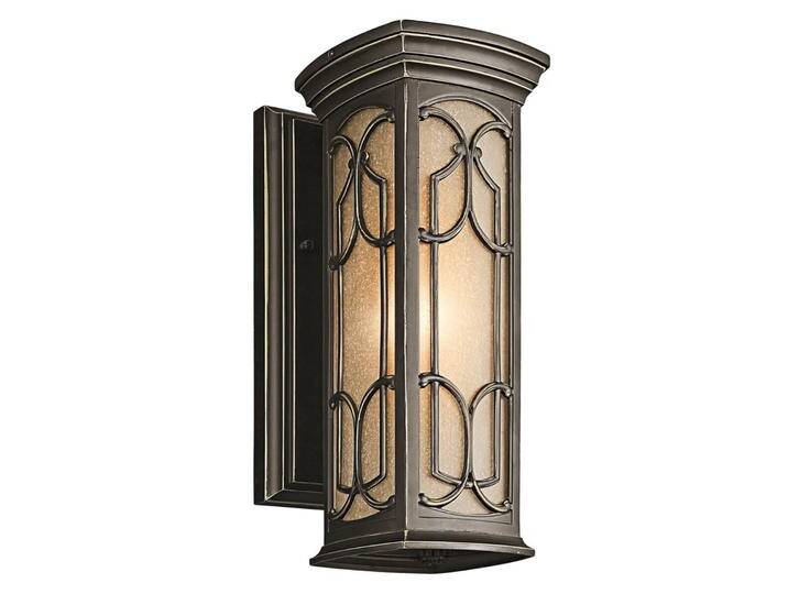 KICHLER Aussenwandleuchte Franceasi, bronze / altmessing, Metall, Antik, Wandleuchte außen von lampenwelt.de