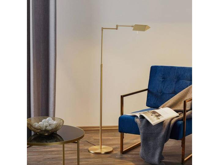 Knapstein LED Stehlampe DANUTA, dimmbar, messing / gold, für Arbeitszimmer / Büro, Metall, LED Stehlampe Knapstein LED Stehlampe DANUTA, dimmbar, messing / gold, für Arbeitszimmer / Büro, Metall, LED Stehlampe von lampenwelt.de