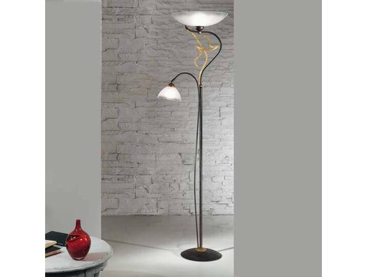 Kögl Deckenfluter AMABILE, dimmbar, braun / rost, für Wohn- / Esszimmer, Metall, Landhaus / Rustikal, Stehlampe von lampenwelt.de