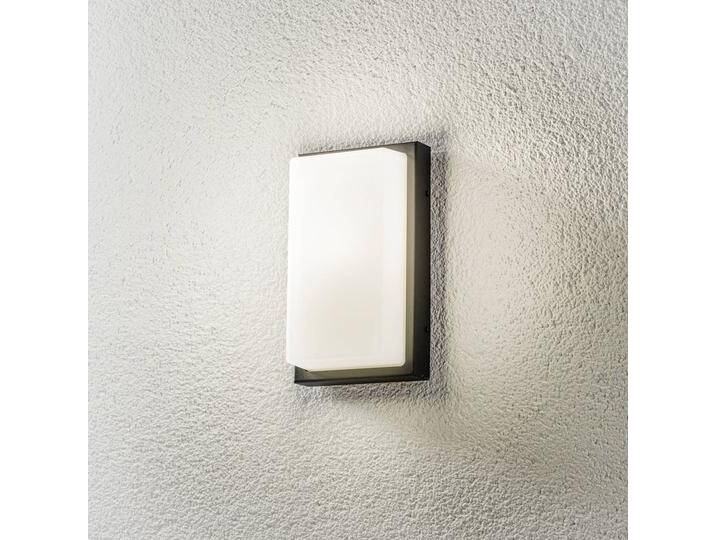 LCD Aussenwandleuchte mit Bewegungsmelder Babett, schwarz, Aluminium, Modern von lampenwelt.de