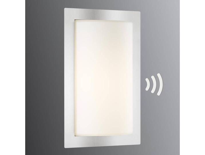 LCD Aussenwandleuchte mit Bewegungsmelder Luis, alu / grau / zink, Edelstahl, Modern von lampenwelt.de