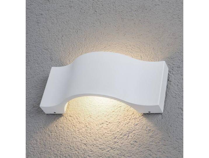 LED Aussenwandleuchte JACE Lucande, weiß / opal, Aluminium, Modern, LED Wandleuchte außen von lampenwelt.de