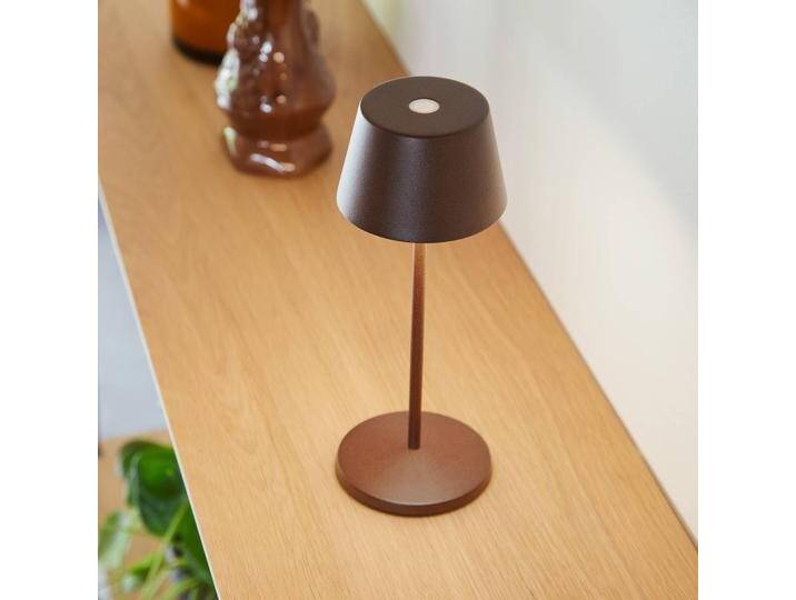 LOOM DESIGN LED-Akku-Tischleuchte Modi Micro, IP65, corten dimmbar, braun / rost, Aluminium, Modern von lampenwelt.de
